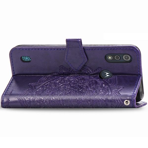 Mandala Klapphülle Motorola Moto E6s - Violett