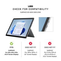 UAG Plasma Healthcare backcover mit Strap und Schultergurt für das Microsoft Surface Go / Go 2 / Go 3 - Weiß / Grau