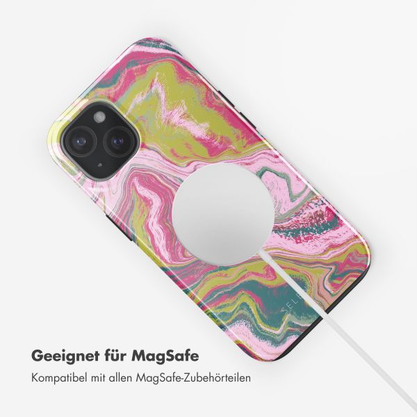 Selencia Vivid Rückabdeckung mit MagSafe Apple iPhone 15 - Marble Pink