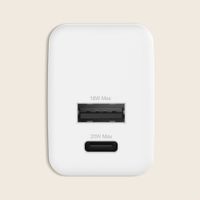 imoshion Wandladegerät - Ladegerät - USB-C- und USB-Anschluss - Power Delivery - 20 Watt - Weiß