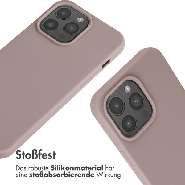 imoshion Silikonhülle mit Band für das iPhone 15 Pro Max - Sand Pink