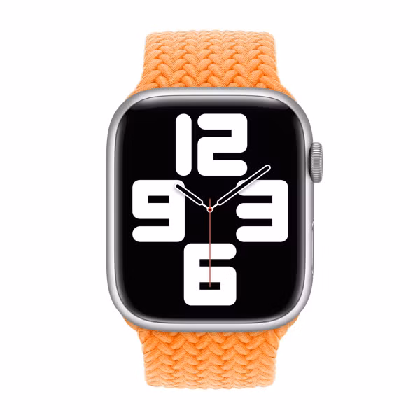 Apple Geflochtenes Solo Loop für das  Apple Watch | 44/45/46/49 mm - Größe 9 - Bright Orange
