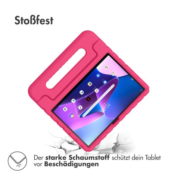 imoshion Schutzhülle mit Handgriff kindersicher für das Lenovo Tab M10 (3rd gen) - Rosa