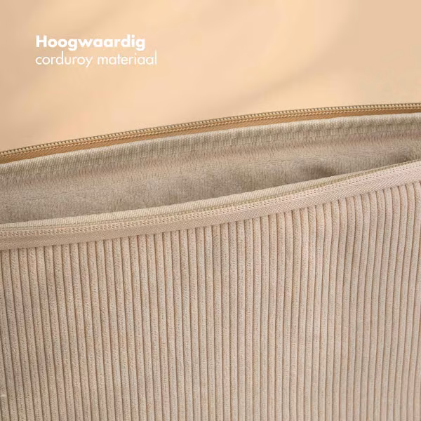 Selencia Cord Laptop Hülle 13-14 Zoll - Laptop Sleeve - Beige