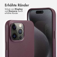 Accezz MagSafe Leather Backcover für das iPhone 15 Pro Max - Heath Purple