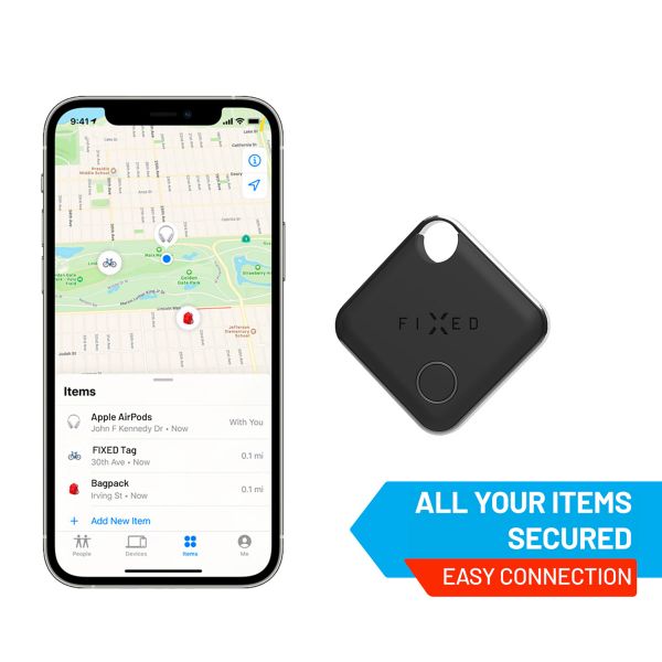 Fixed Tag - Bluetooth Tracker für iOS - Schwarz