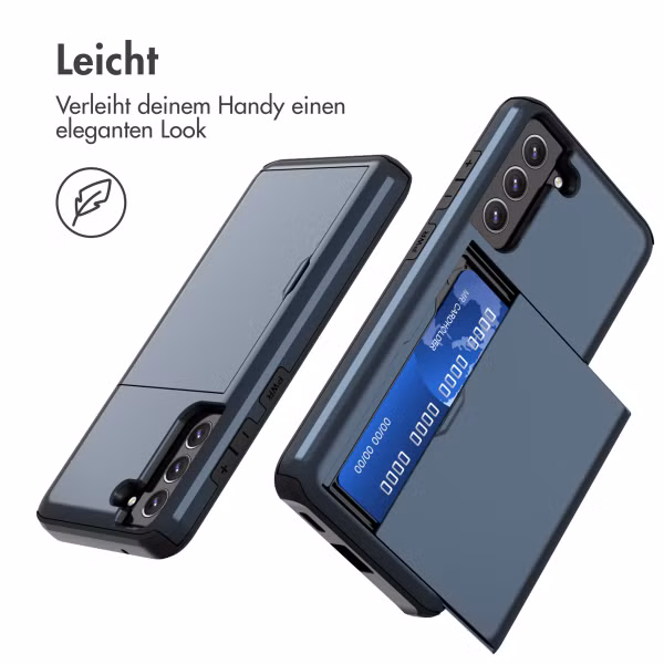 imoshion Backcover mit Kartenfach Samsung Galaxy S21 FE - Dunkelblau