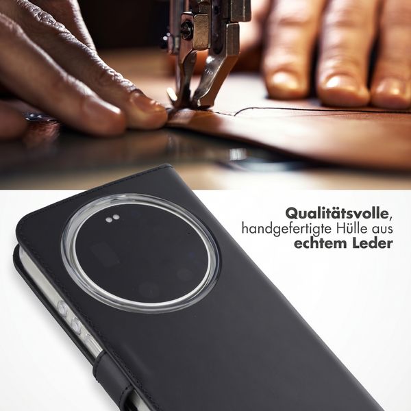 Selencia Echtleder Klapphülle Xiaomi 17 Ultra - Schwarz