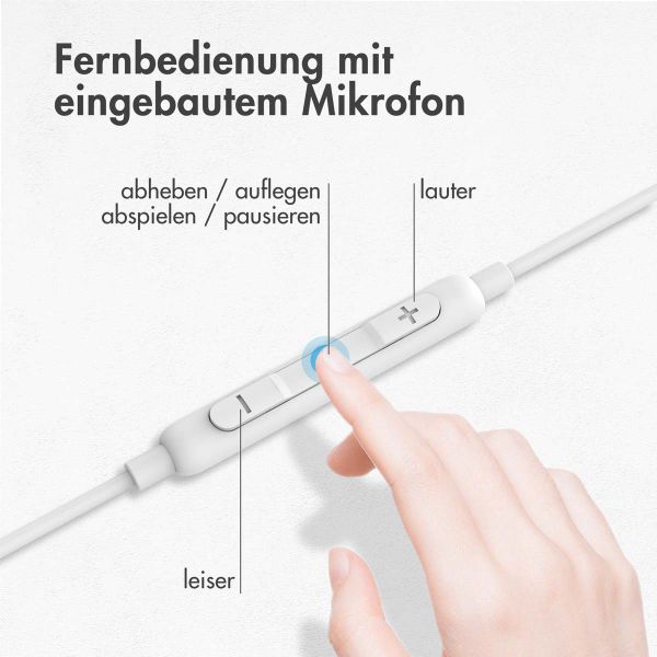 imoshion Kopfhörer - Kabelgebundene Kopfhörer - AUX / 3,5 mm Klinkenanschluss - Weiß