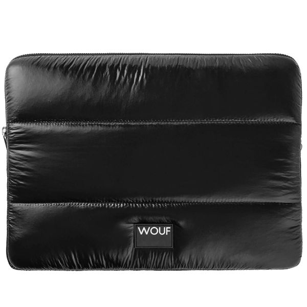 Wouf Quilted Laptop Hülle 13-14 Zoll - Laptop Sleeve - Black Glossy