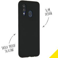 Accezz Liquid Silikoncase Schwarz für das Samsung Galaxy A40