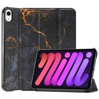 imoshion Design Trifold Klaphülle iPad Mini 7 (2024) / iPad Mini 6 (2021)  - Black Marble