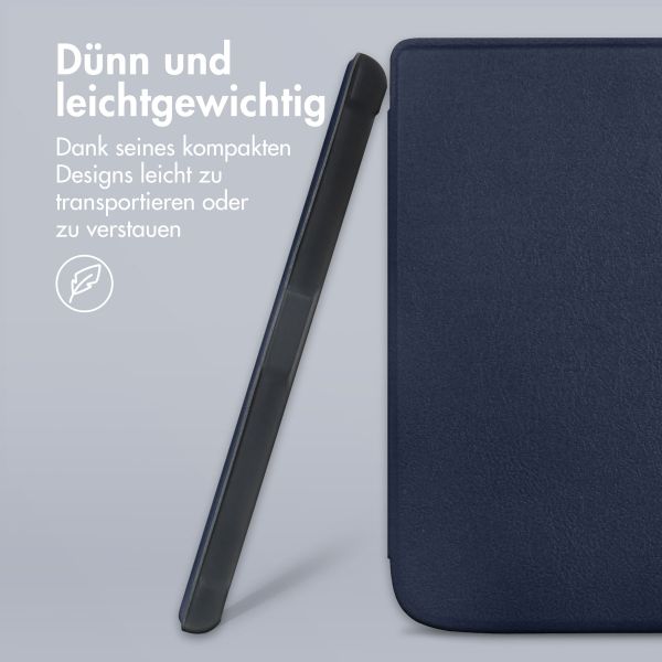 imoshion Slim Soft Case Sleepcover für das Pocketbook Touch Lux 5 / HD 3 / Basic Lux 4 / Vivlio Lux 5 - Dunkelblau