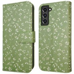 imoshion Design Klapphülle Samsung Galaxy S21 FE - Green Flowers