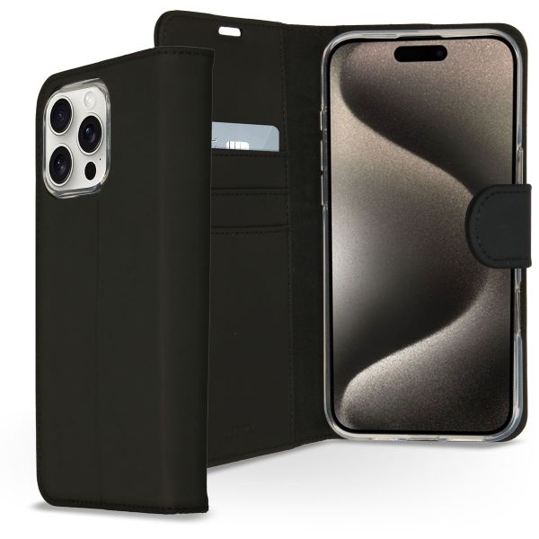 Accezz Wallet TPU Klapphülle für das iPhone 16 Pro - Schwarz