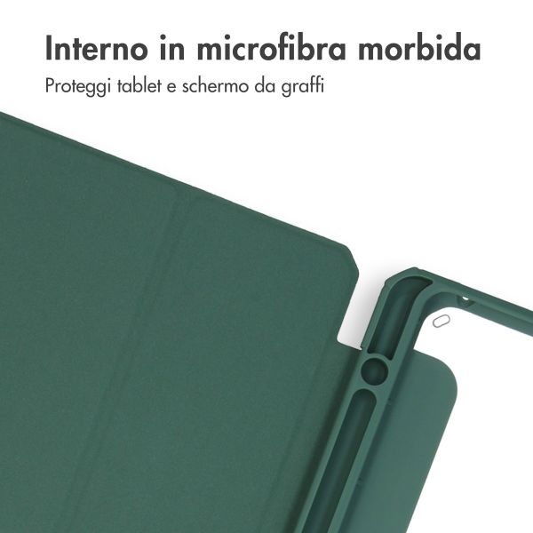 imoshion Trifold Hardcase Klapphülle Samsung Galaxy Tab S9 11.0 Zoll - Grün