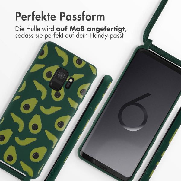 imoshion Silikonhülle design mit Band für das Samsung Galaxy S9 - Avocado Green