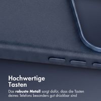 Accezz MagSafe Leather Backcover Apple iPhone 18 Pro Max / 17 Pro Max - Nightfall Blue