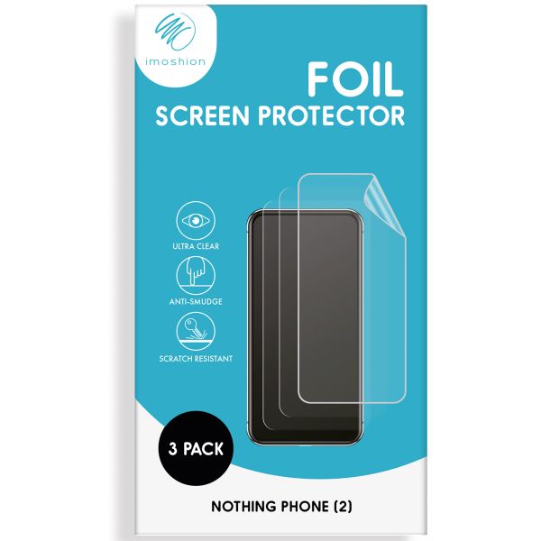 imoshion Displayschutz Folie 3er-Pack für das Nothing Phone (2) - Transparent