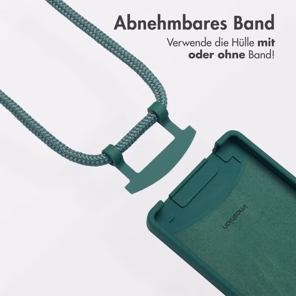 imoshion Color Backcover mit abnehmbarem Handykette und MagSafe Samsung Galaxy S25 Ultra - Dunkelgrün