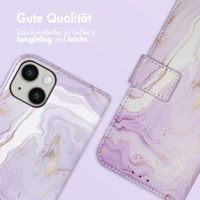 imoshion Design Klapphülle Apple iPhone 14 - Purple Marble