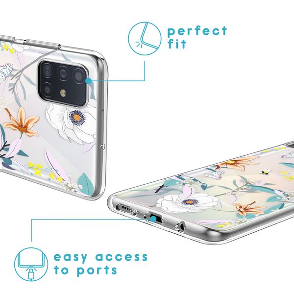 imoshion Design Hülle Samsung Galaxy A51 - Blume - Weiß