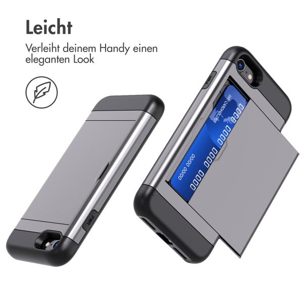imoshion Backcover mit Kartenfach Apple iPhone SE (2022 / 2020) / 8 / 7 - Grau