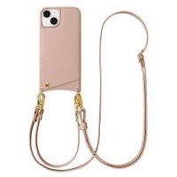 Selencia Nova HandyHülle mit Kordel und Kartenhalter Apple iPhone 15 - Dusty Rose