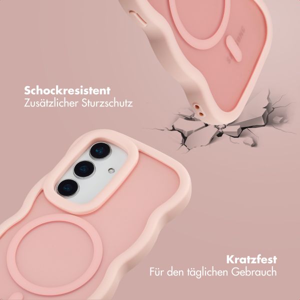 Selencia Wavy Backcover mit MagSafe Samsung Galaxy S24 / S25 - Soft Pink