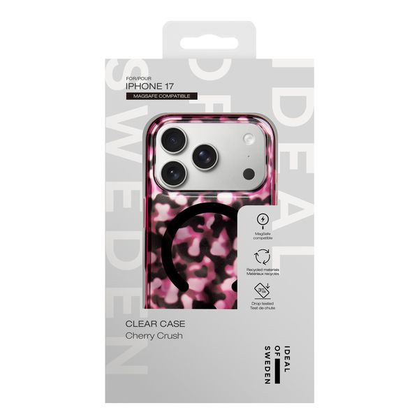 iDeal of Sweden Clear Case MagSafe Apple iPhone 17 - Cherry Crush