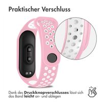 imoshion Silikonband Sport für das Xiaomi Mi Band 3 / 4 - Rosa / Weiß