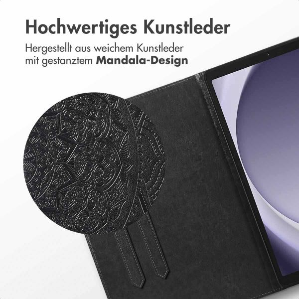imoshion Mandala Klapphülle Samsung Galaxy Tab A9 Plus - Schwarz