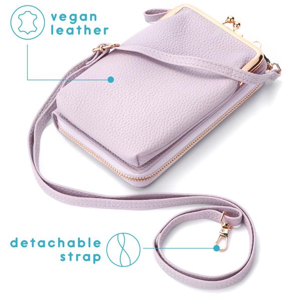 imoshion Vegane Leder-Handytasche Crossbody - Violett