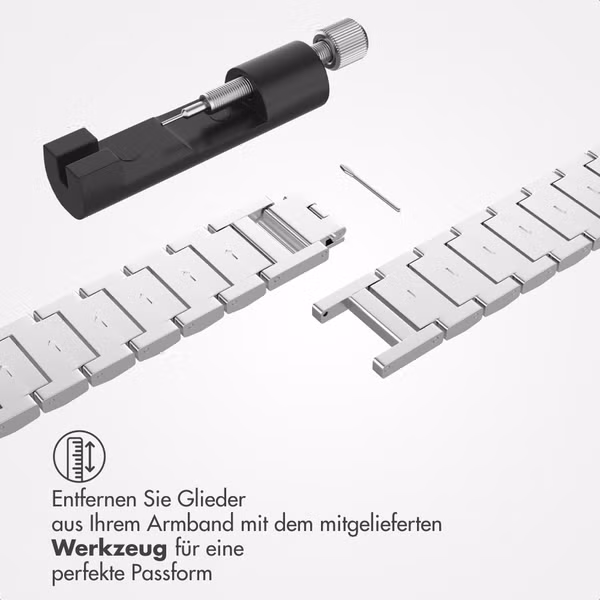 Selencia Sparkle Armband für das  Apple Watch Series 1 t/m 9 / SE (38/40/41 mm) | Series 10 / 11 (42 mm) - Silber