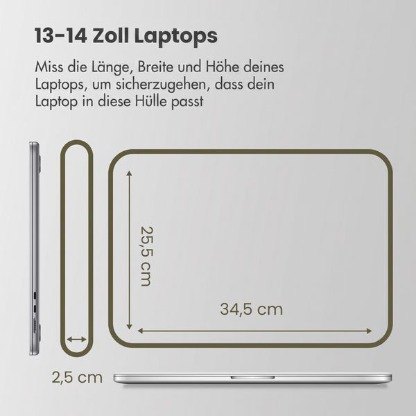 Accezz Laptop Hülle 13-14 Zoll - Laptop Sleeve - Grün