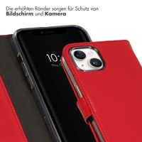 Selencia Echtleder Klapphülle Apple iPhone 15 - Rot