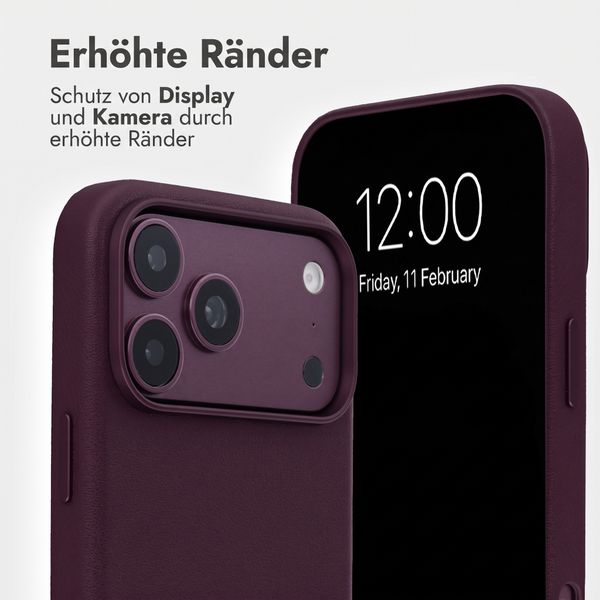 Accezz 2-in-1 Klapphülle aus Leder mit MagSafe Apple iPhone 18 Pro Max / 17 Pro Max - Heath Purple