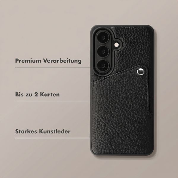 Selencia Riva Back Cover mit Kartenfach Samsung Galaxy S26 - Black