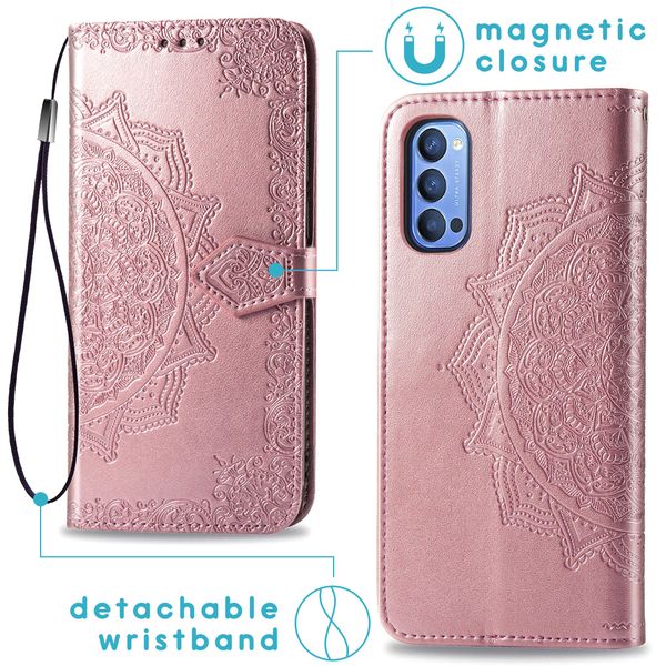 imoshion Mandala Klapphülle Oppo Reno4 5G - Rosé gold