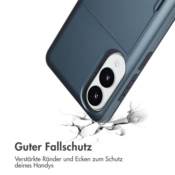 imoshion Backcover mit Kartenfach Samsung Galaxy S25 Edge - Dunkelblau