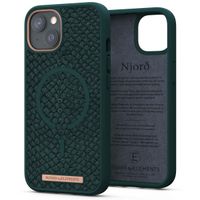 Njorð Collections Salmon Leather MagSafe Case für das iPhone 13 - Dark Green