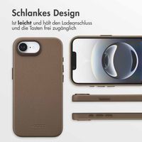 Accezz MagSafe Leather Backcover Apple iPhone 16e - Kaffeebraun