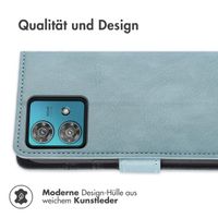 imoshion Luxuriöse Klapphülle Motorola Edge 40 Neo - Hellblau
