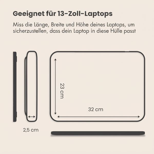 imoshion Laptop Hülle mit Staufach 13 Zoll - Laptop Sleeve - Candy Pink