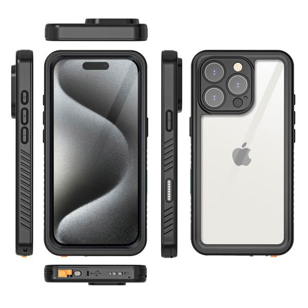 Redpepper Dot Plus Waterproof Case für das Apple iPhone 16 Pro - Schwarz