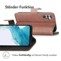 imoshion Luxuriöse Klapphülle Samsung Galaxy A54 (5G) - Braun