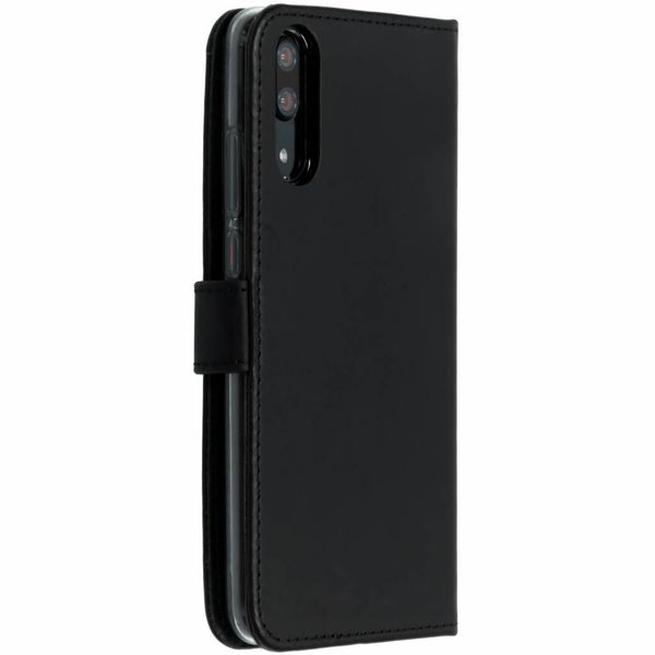Selencia Echtleder Klapphülle Huawei P20 - Schwarz
