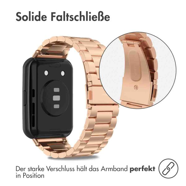 imoshion Edelstahlarmband für das Huawei Watch Fit 2 - Rose Gold