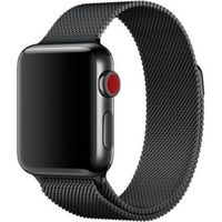 WiWu Milanaise-Armband für das  Apple Watch Series 1 t/m 9 / SE (38/40/41 mm) | Series 10 / 11 (42 mm) - Schwarz