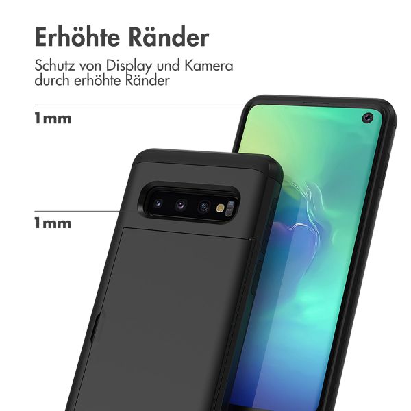 imoshion Backcover mit Kartenfach für das Samsung Galaxy S10 - Schwarz